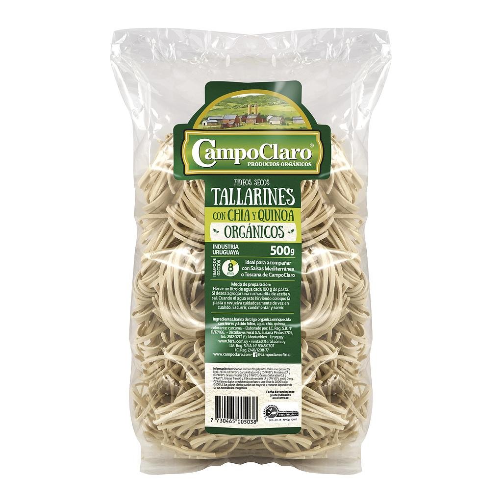 TALLARINES CON CHÍA Y QUINOA Campoclaro 500g