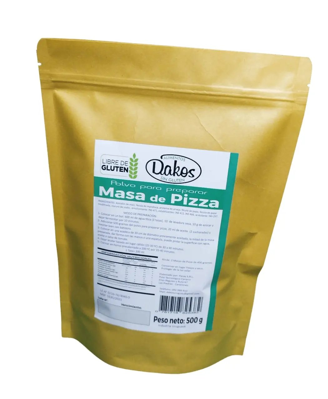 PREMEZCLA PIZZA S/GLUTEN Dakos 500g