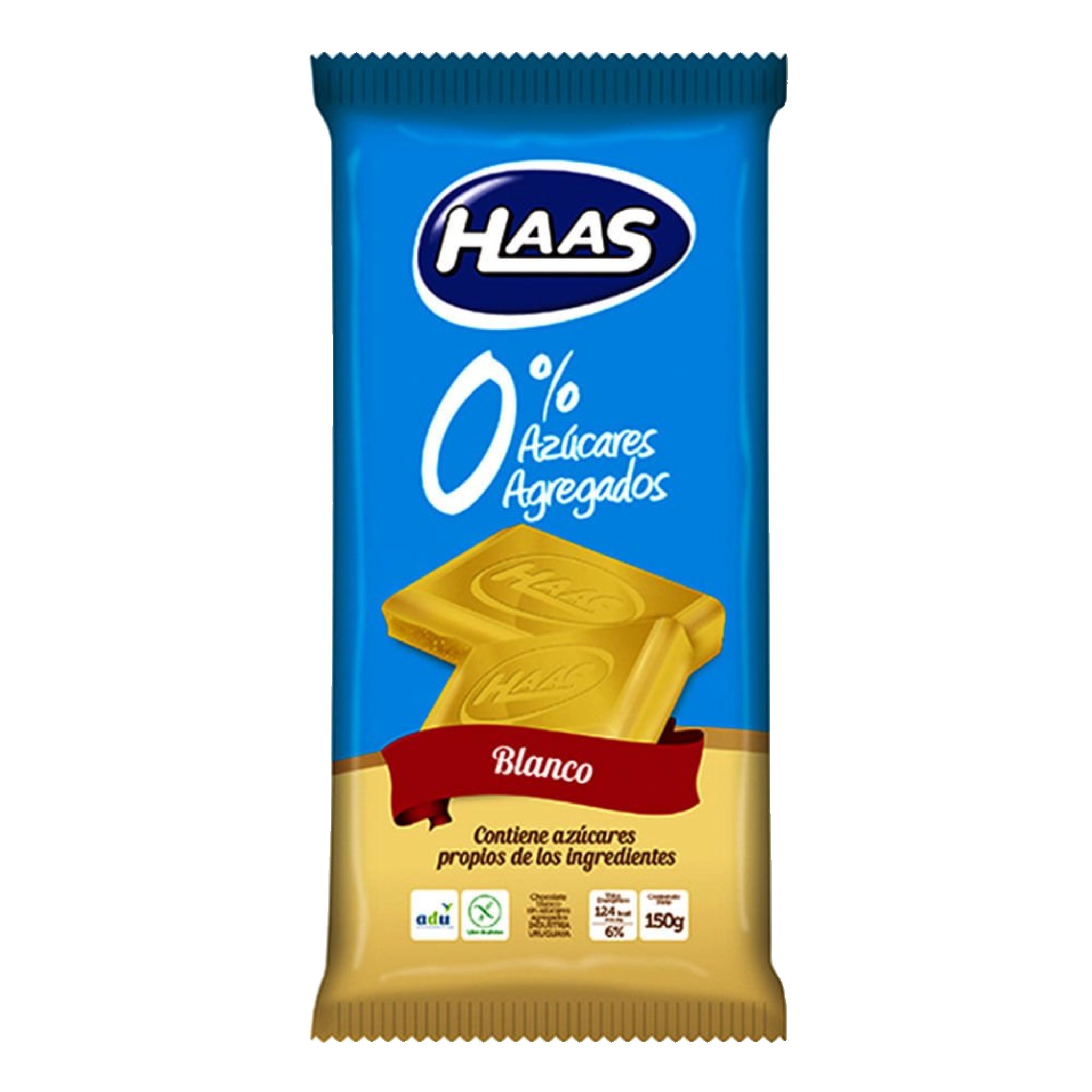 CHOCOLATE BLANCO SIN AZÚCAR Haas 150g