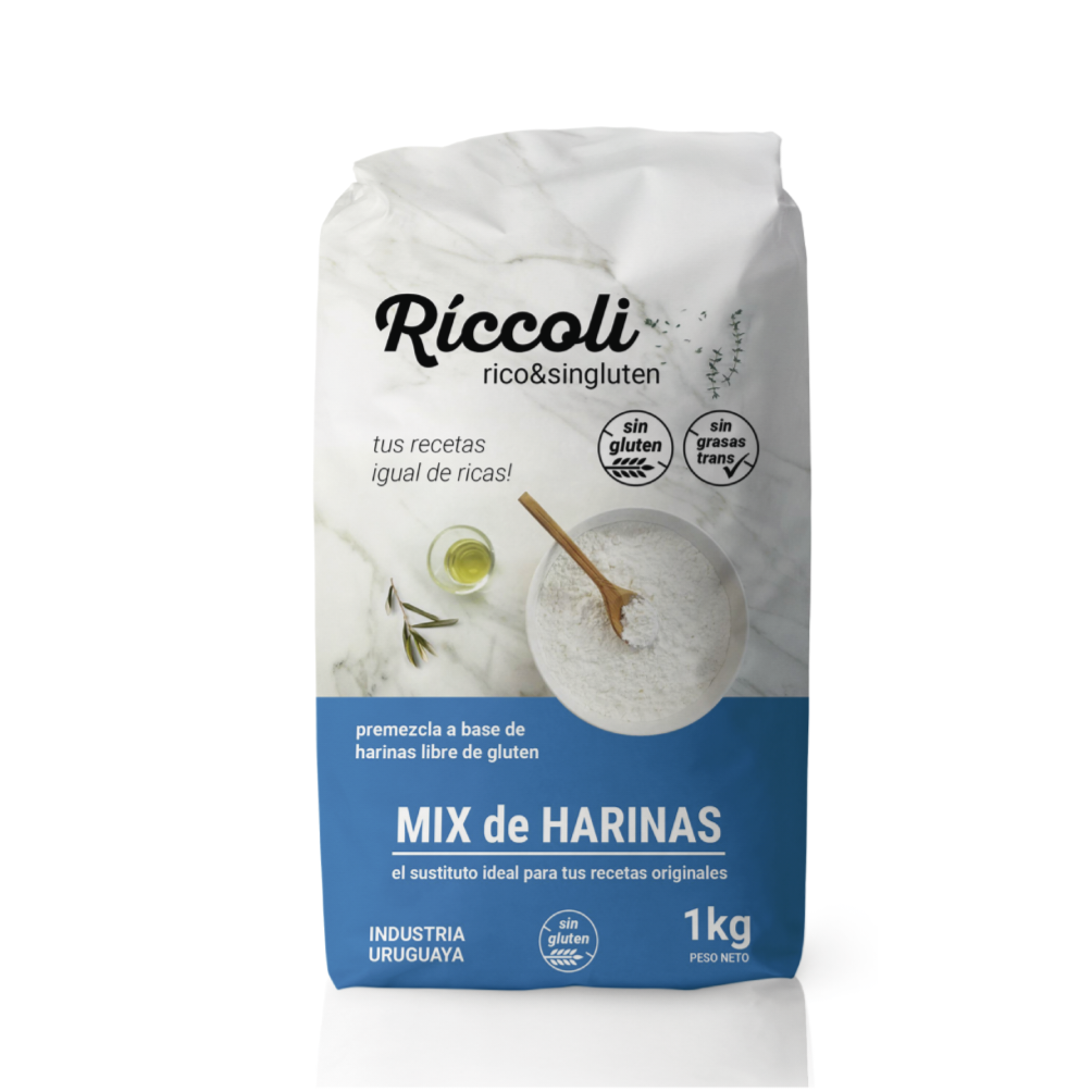 MIX HARINAS S/GLUTEN (con leche) Riccoli 1kg