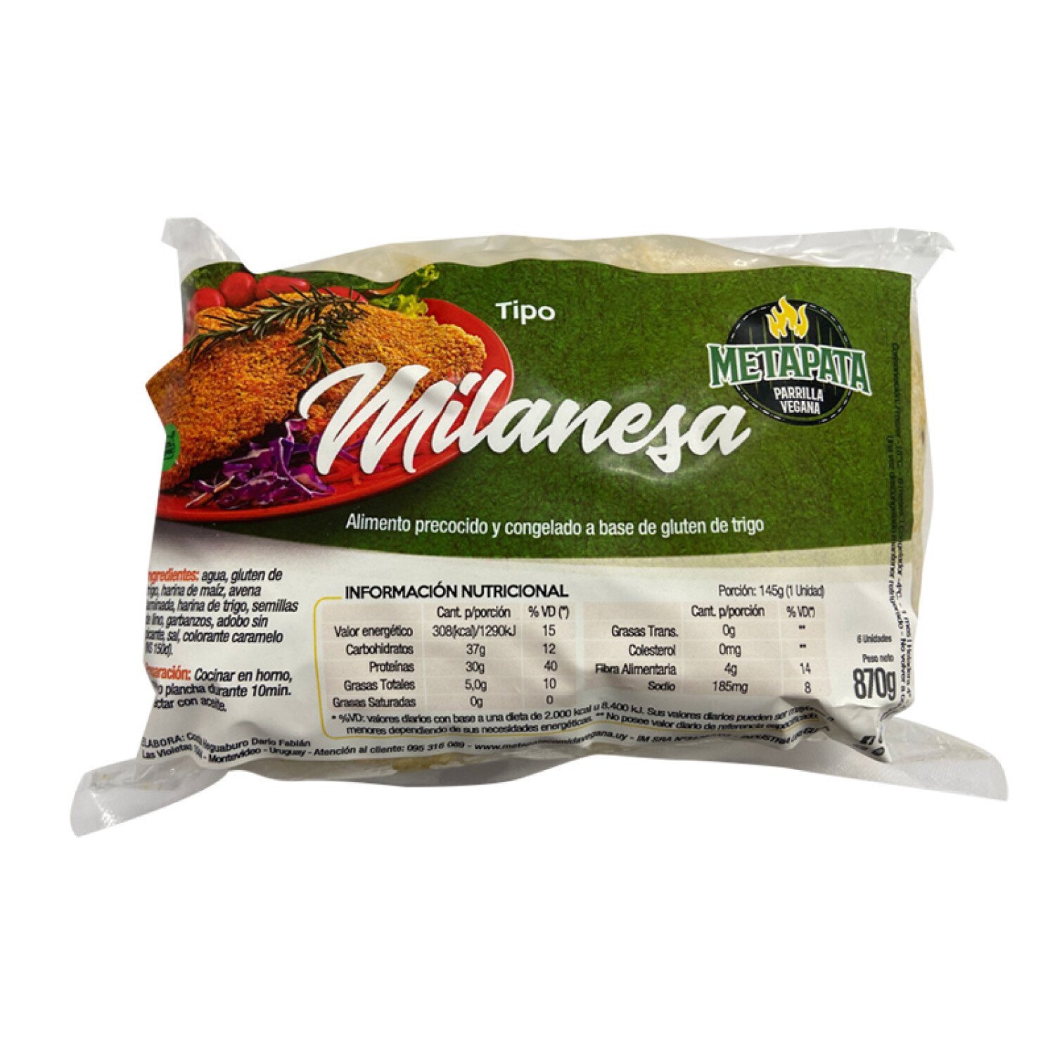 MILANESAS VEGANAS Metapata 6unds